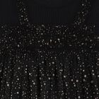 Girls Black Tulle Knitted Dress, 2, hi-res