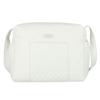 Ivory Quilted Baby Changing Bag