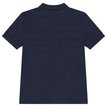 Boys Navy Blue Logo Polo Shirt