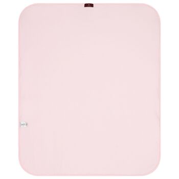 Baby Girls Pink & White Teddy Bear Logo Blanket