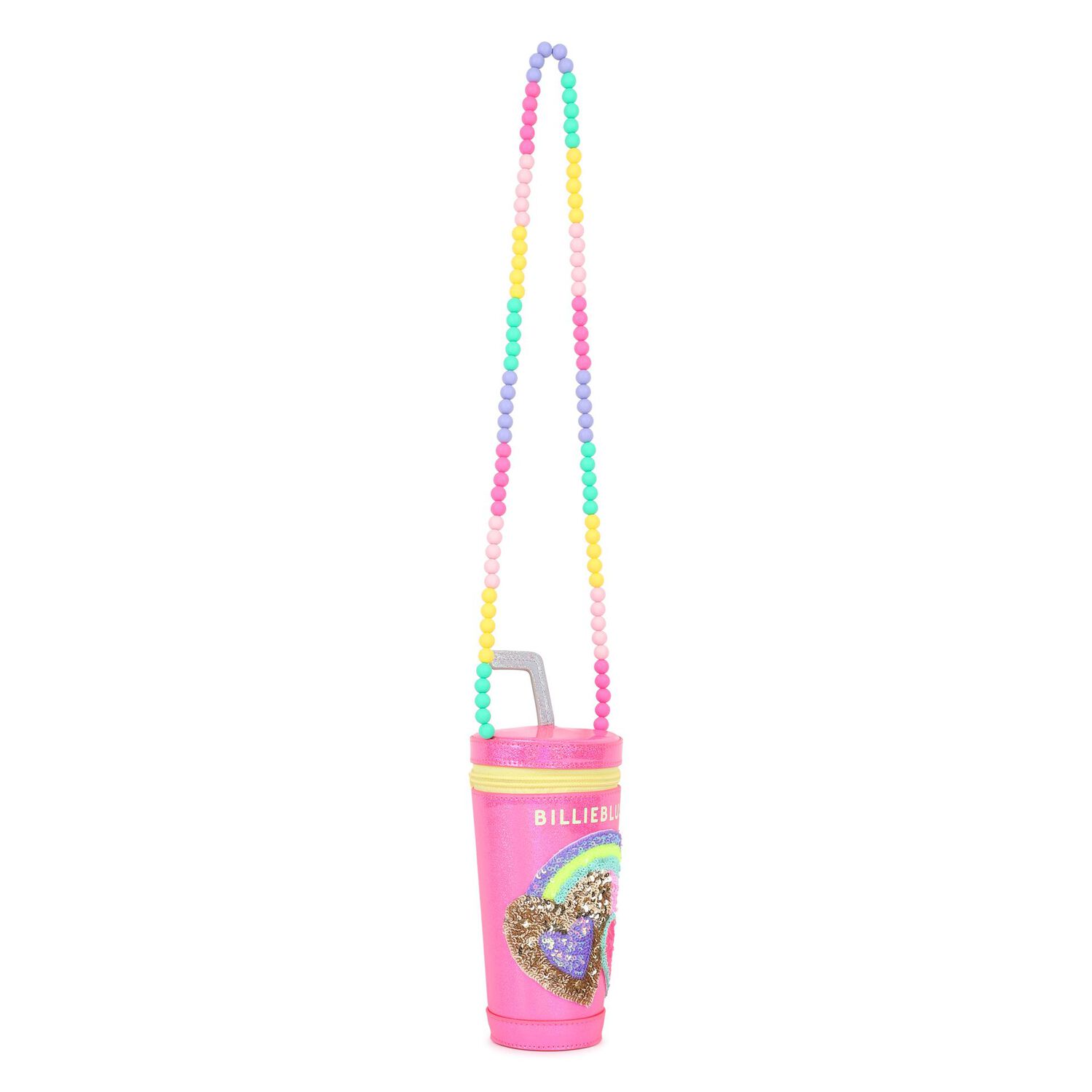 Girls Pink Embellished Milkshake Shoulder Bag, 1, hi-res