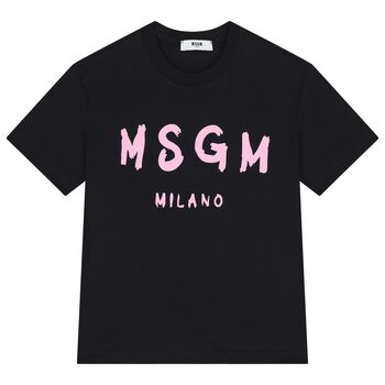Girls Black Logo T-Shirt