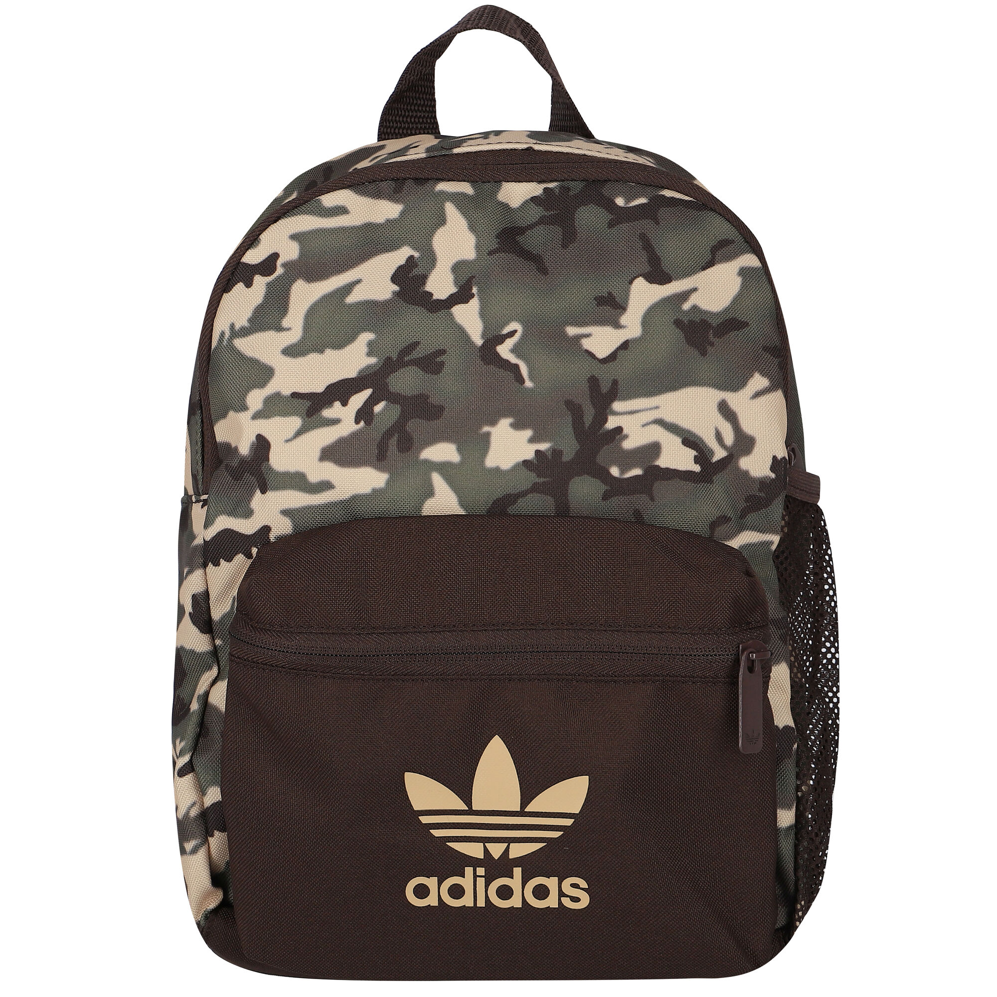 Adidas Kids Khaki Green Camouflaged Logo Backpack 31CM Junior Couture Bahrain
