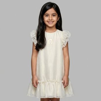 Girls Gold Logo Dress