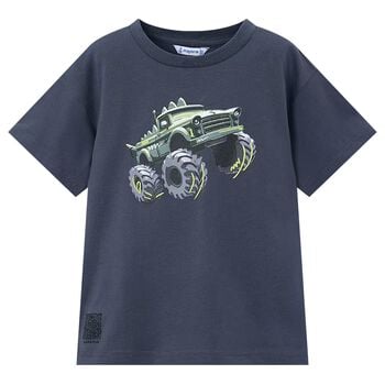 Boys Navy Blue Monster Truck T-Shirt