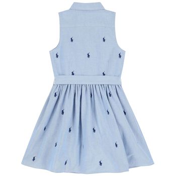 Girls Blue Logo Dress