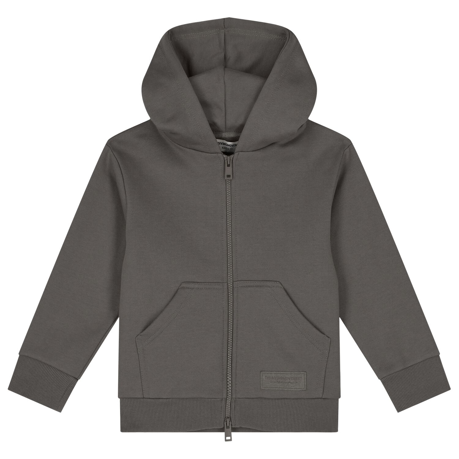 هودي بسحاب بالشعار باللون البيج, 4, hi-res