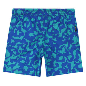 Boys Blue & Green Logo Swim Shorts