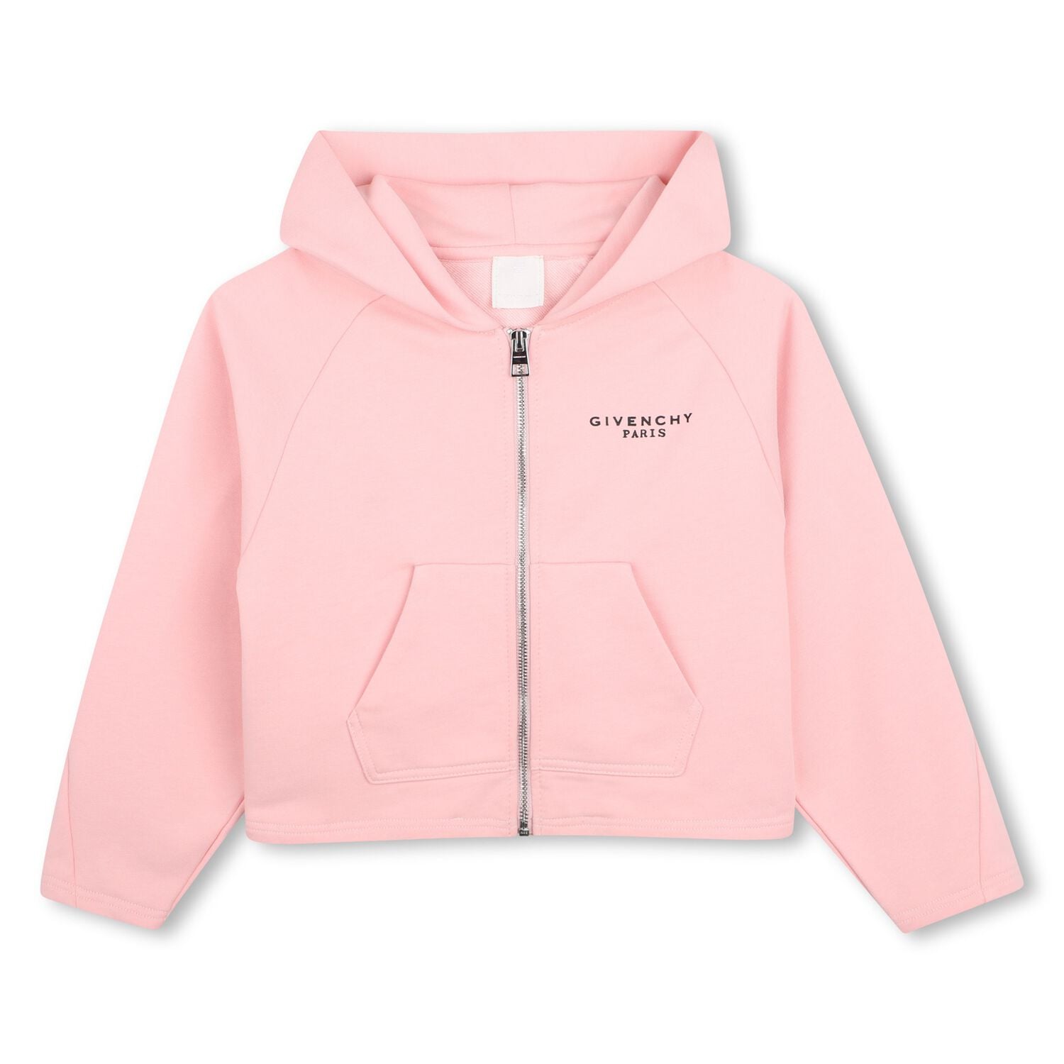 Girls Pink Logo Hooded Zip Up Top, 2, hi-res