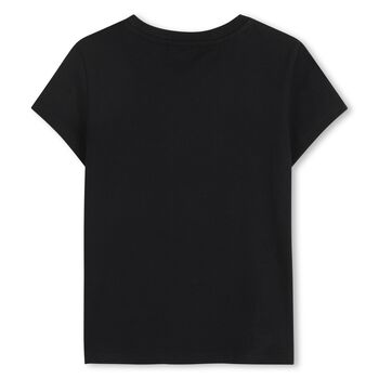 Girls Mini Me Black Logo T-Shirt