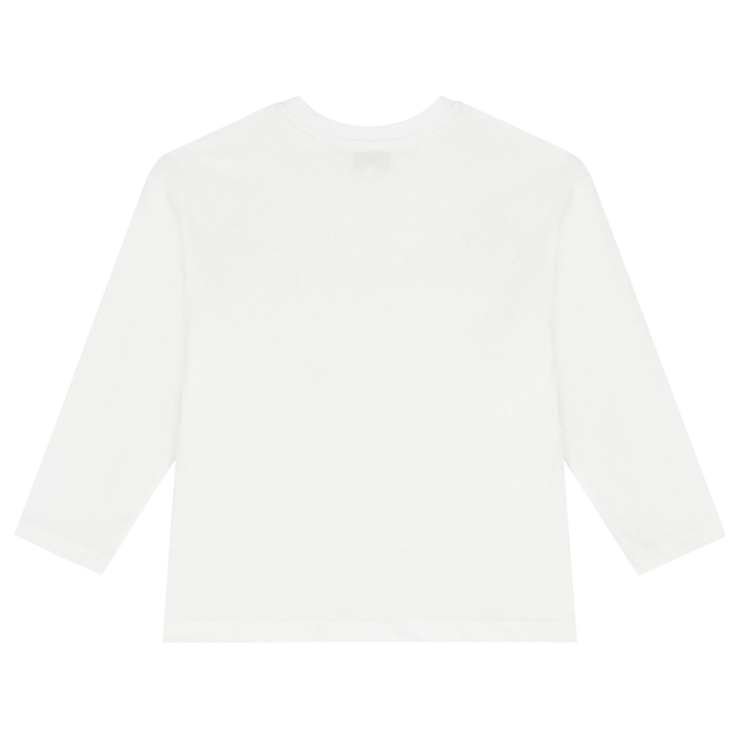 Girls White Crystal Logo Long Sleeve Top, 2, hi-res image number null
