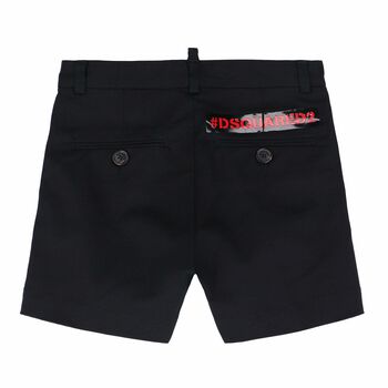 Boys Black Logo Shorts