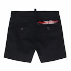 Boys Black Logo Shorts, 1, hi-res