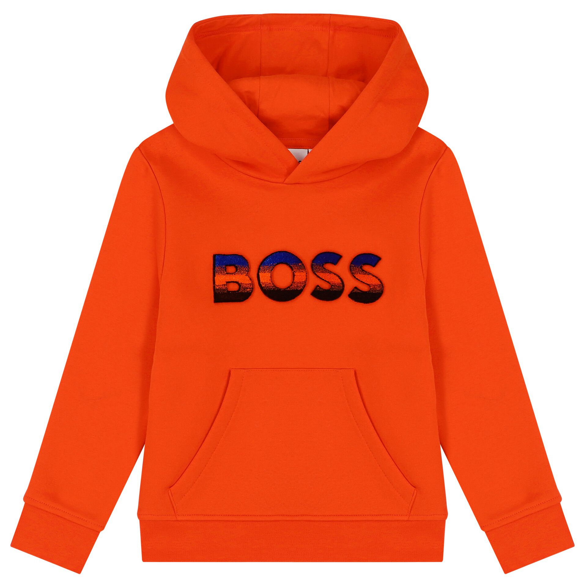 BOSS Boys Orange Logo Hooded Top Junior Couture Bahrain