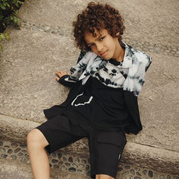Boys Black Logo Shorts