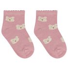 Younger Girls Beige, Ivory & Pink Socks ( 3 Pack ), 2, hi-res