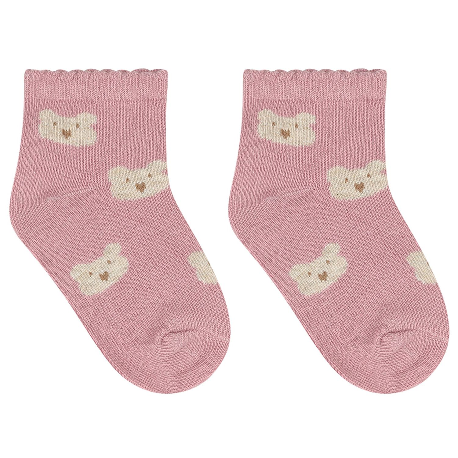 Younger Girls Beige, Ivory & Pink Socks ( 3 Pack ), 2, hi-res