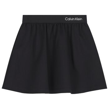 Girls Black Logo Skirt