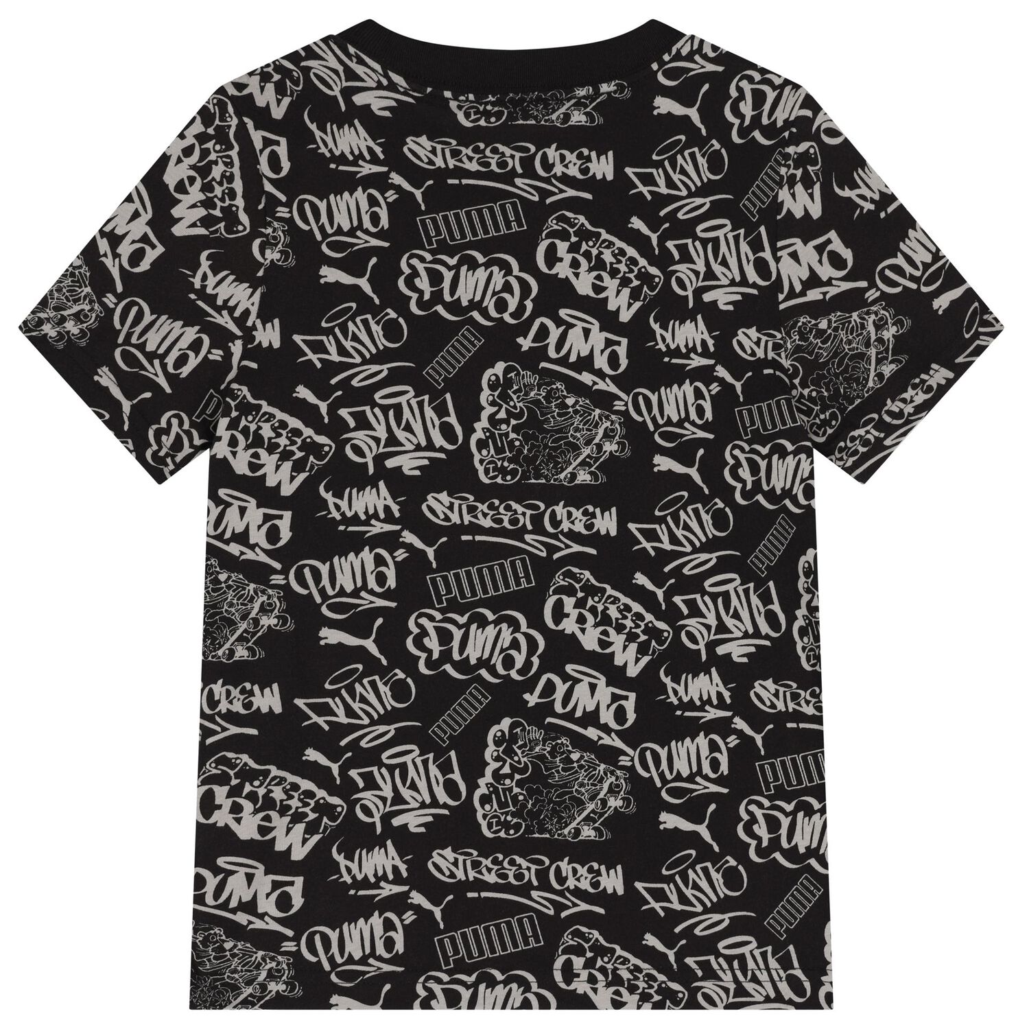 Boys Black Logo T-Shirt, 1, hi-res