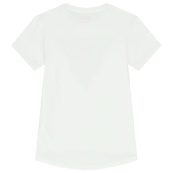 Girls White Logo T-Shirt