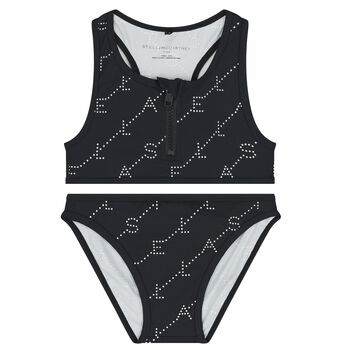 بيكيني باللونين الأبيض و الأسود للبنات