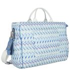 Blue & White Zig Zag Baby Changing Bag, 1, hi-res