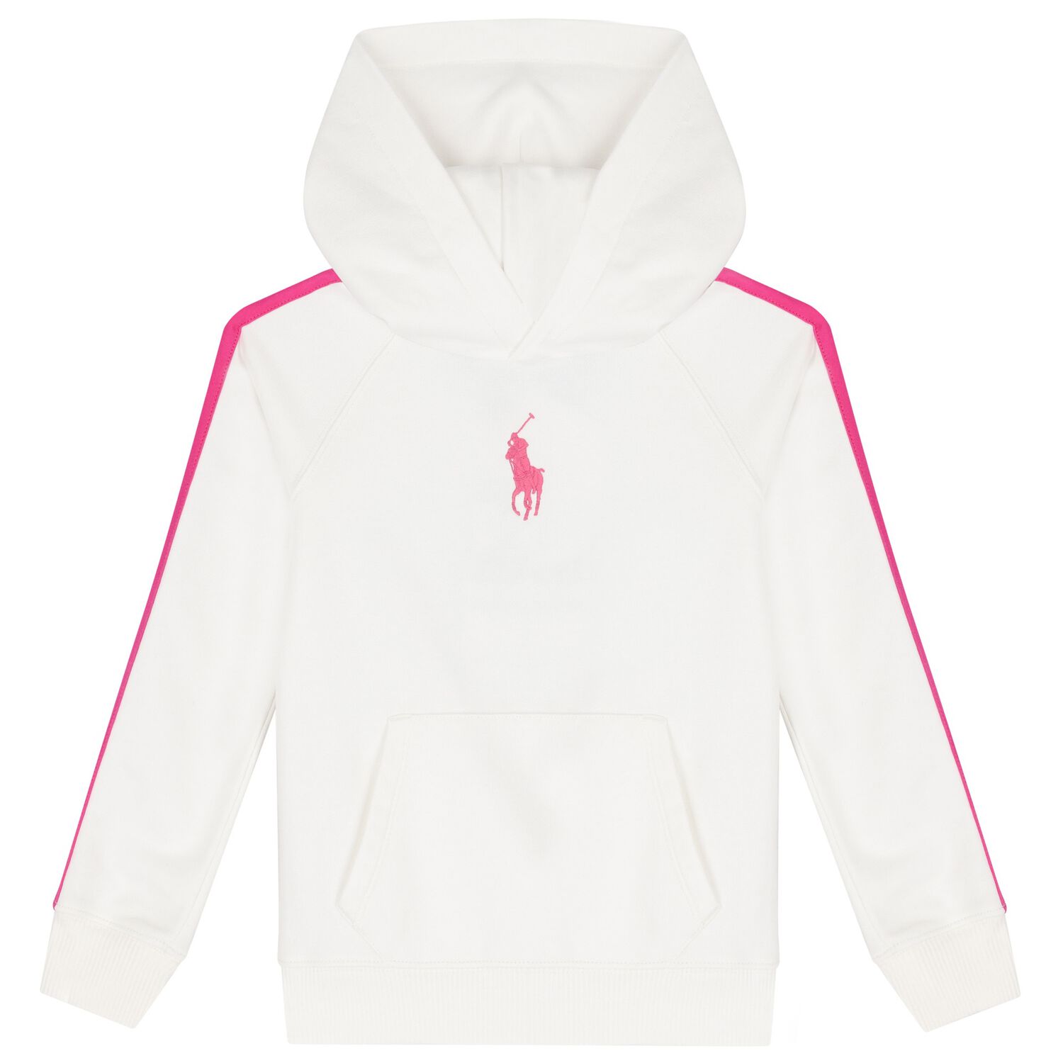 Girls White Logo Hooded Top, 1, hi-res image number null