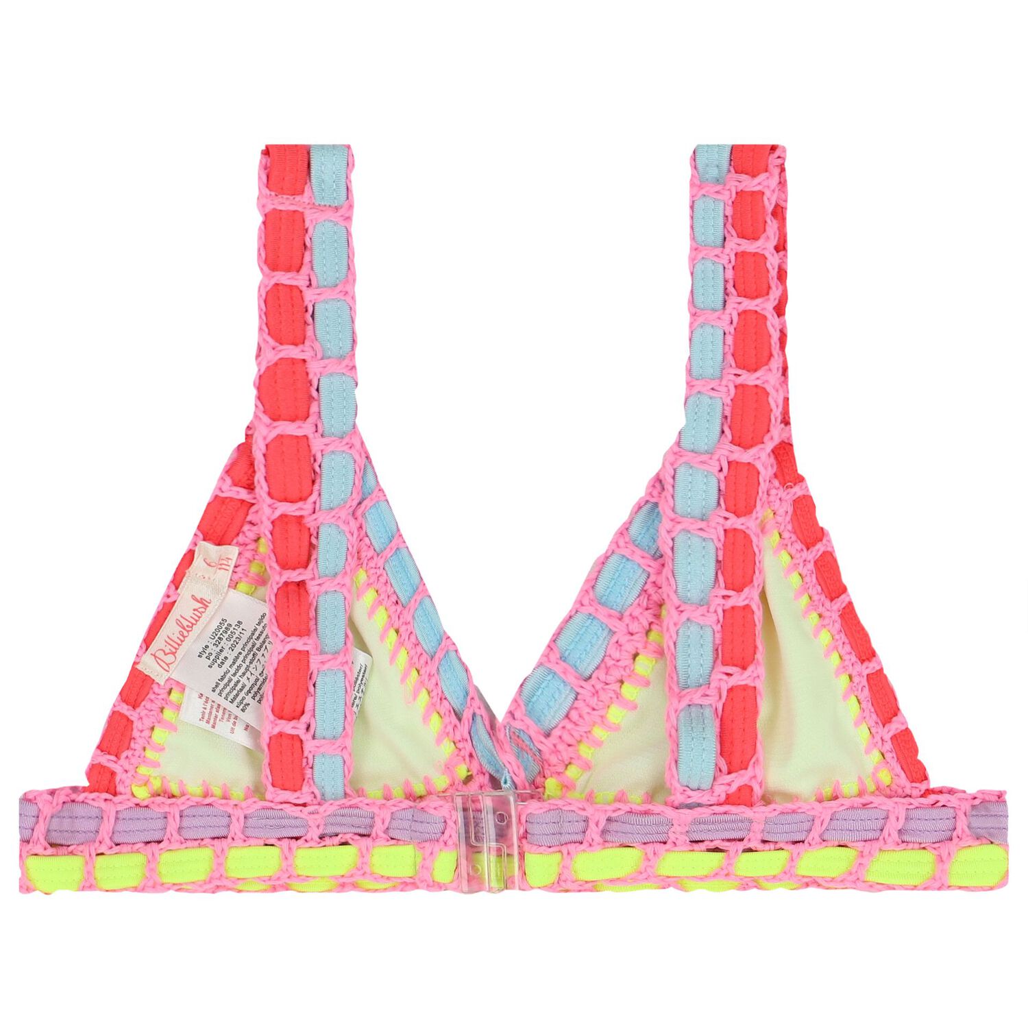 Girls Neon Yellow Bikini, 1, hi-res