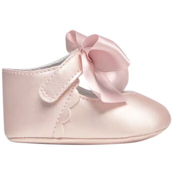 Baby Girls Pink Bow Pre Walker Shoes