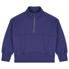 Girls Purple Logo Sweatshirt, 1, hi-res