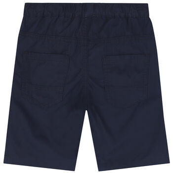 Boys Navy Logo Chino Shorts