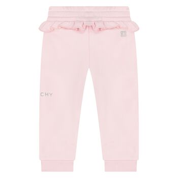 Younger Girls Pink Logo Joggers