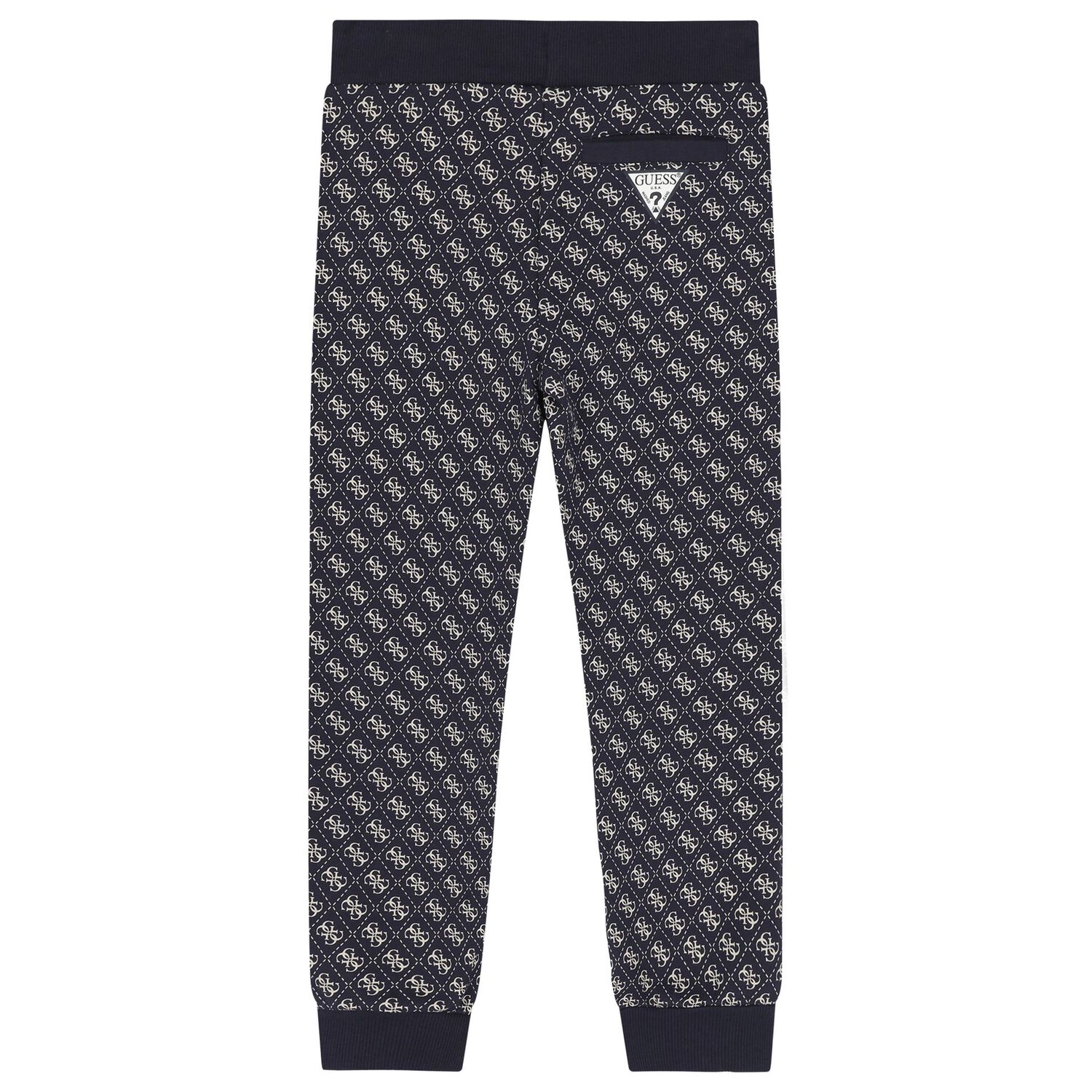 Boys Navy Blue Logo Joggers, 1, hi-res