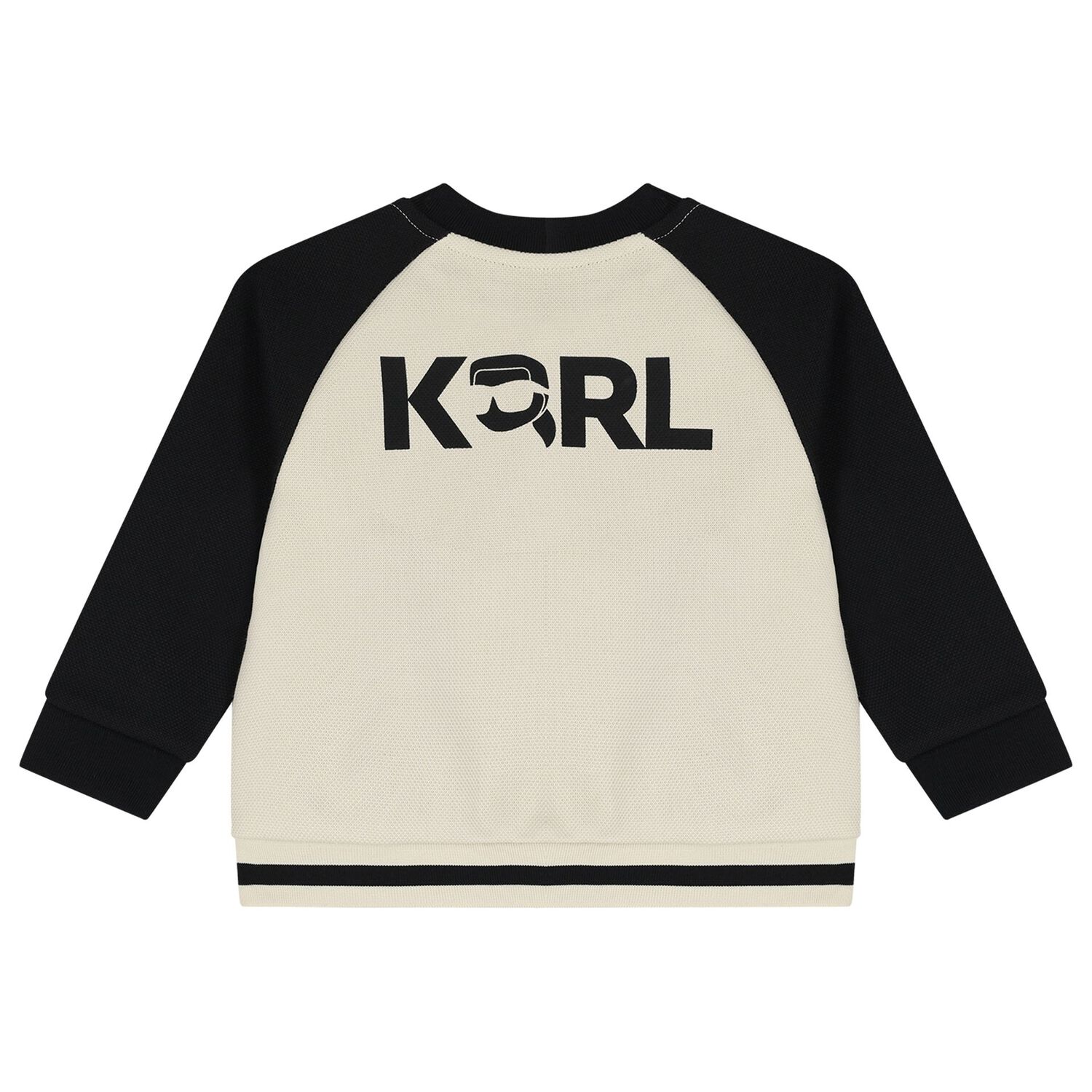 Younger Boys Black, Beige & White Logo Tracksuit Set, 1, hi-res