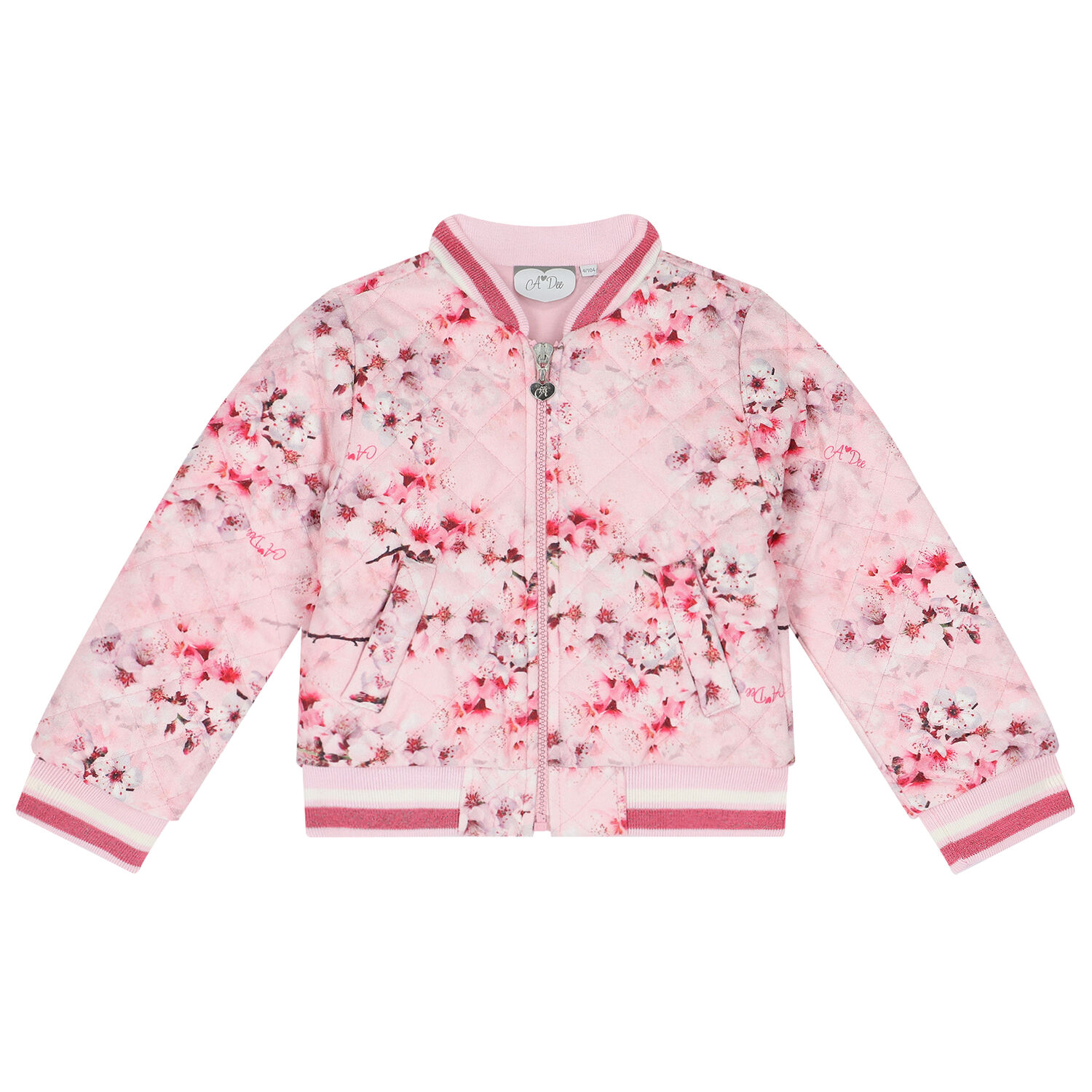 Girls Pink Floral Jacket, 1, hi-res image number null