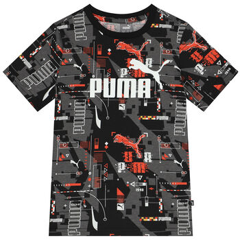 Boys Black Logo T-Shirt