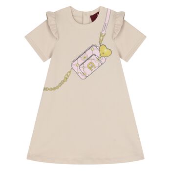 Younger Girls Beige Logo Bag Dress