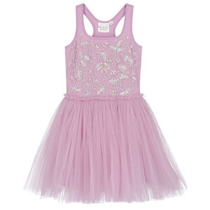 Girls Lilac Embellished Tulle Dress