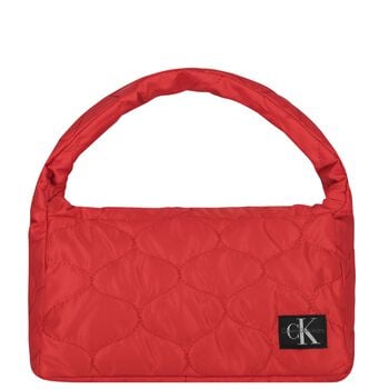 Girls Red Logo Quilted Shoulder Bag