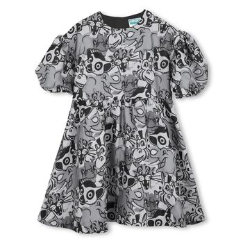 Girls Grey Safari Dress