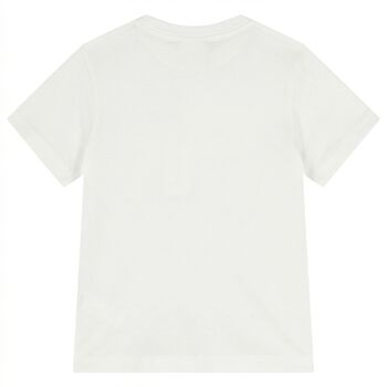 Boys Mini Me White Logo T-Shirt