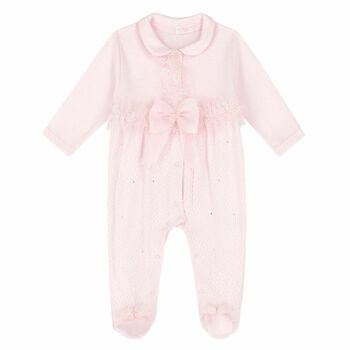 Baby Girls Pink Babygrow