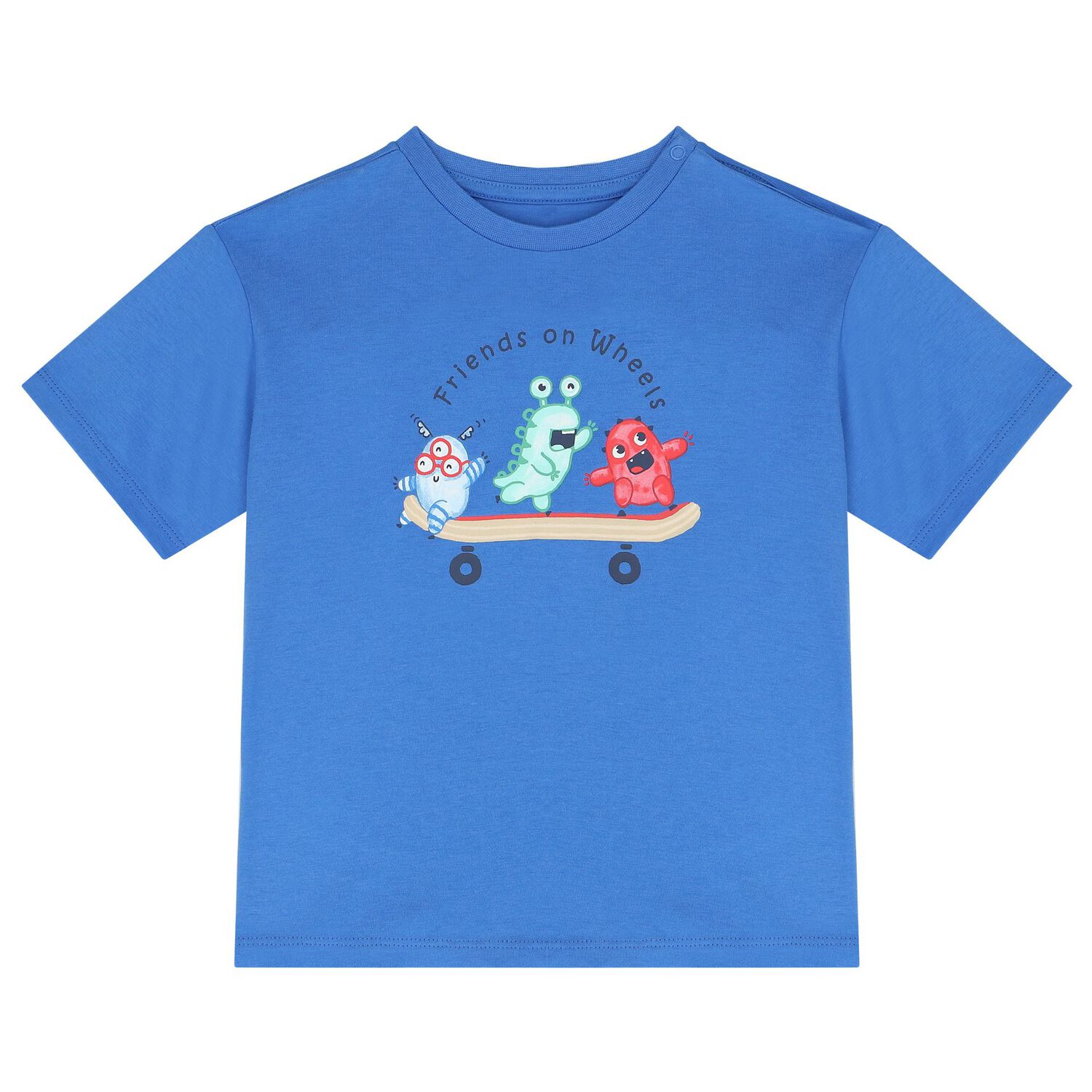 Younger Boys Blue & White T-Shirts ( 2-Pack ), 1, hi-res image number null