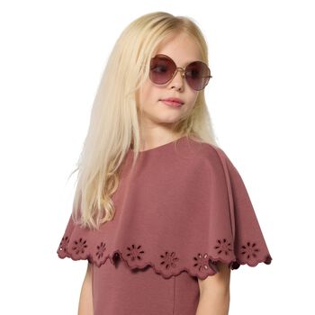 Girls Pink Cape Dress 