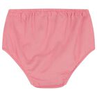 طقم فستان بولو بشعار الدب باللون الوردي للبنات , 1, hi-res