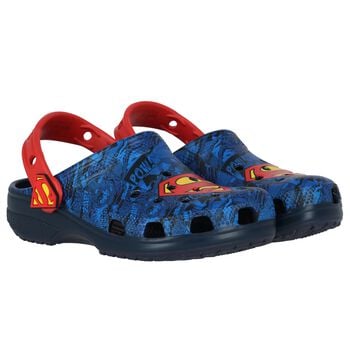 Blue & Red Superman Classic Clogs Sandals