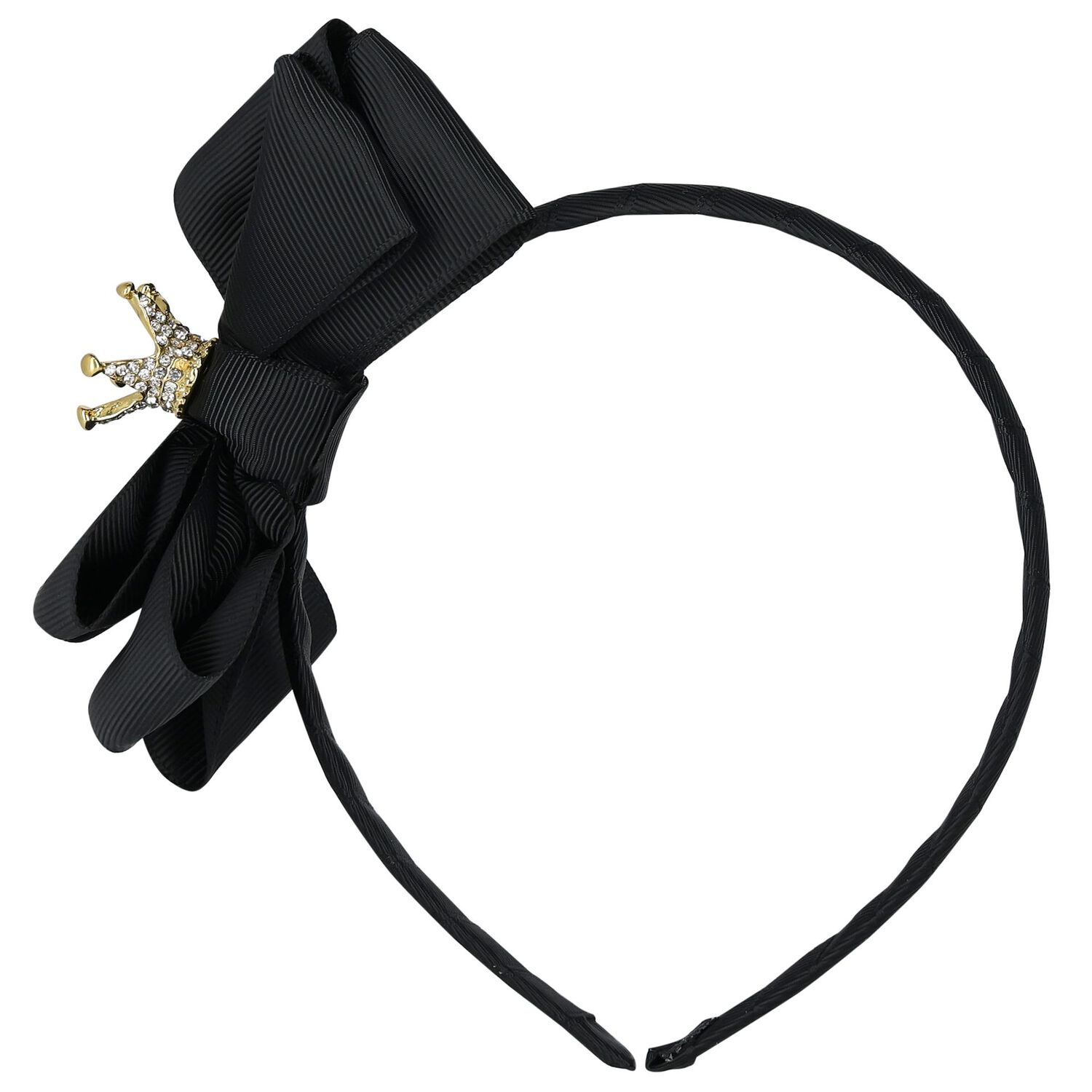 Girls Black Bow Headband, 5, hi-res image number null