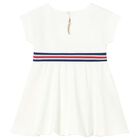 Younger Girls Ivory Heart Dress, 2, hi-res