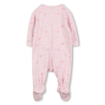 Baby Girls Pink Logo Babygrow