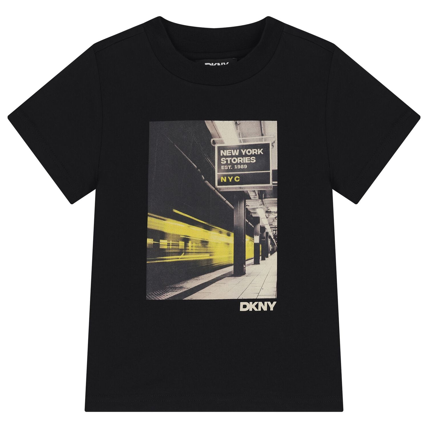 Boys Black Logo T-Shirt, 3, hi-res